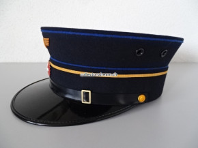 SBB - CFF - FFS Dienstmütze , Metallflügelrad und emailierte eidg. Kokarde, Grösse 58