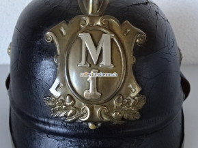 Antiker Feuerwehrhelm aus Leder, wohl Bern um 1880/1900