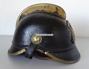 Antiker Feuerwehrhelm aus Leder, wohl Bern um 1880/1900