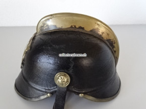 Antiker Feuerwehrhelm aus Leder, wohl Bern um 1880/1900