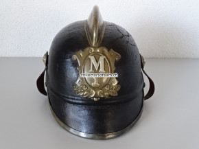 Antiker Feuerwehrhelm aus Leder, wohl Bern um 1880/1900