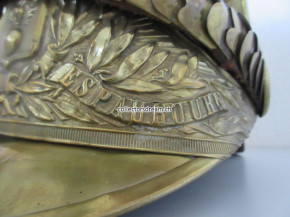 Antiker Feuerwehrhelm, ca. um 1810-1860,  wohl Kommandant, Sapeur Pompiers Espaubourg