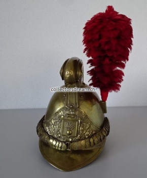 Antiker Feuerwehrhelm, ca. um 1810-1860,  wohl Kommandant, Sapeur Pompiers Espaubourg