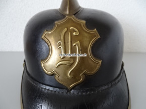 Antiker Feuerwehrhelm aus Leder wohl Kt. Bern