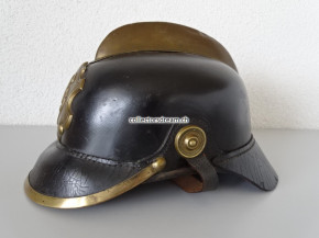 Antiker Feuerwehrhelm aus Leder wohl Kt. Bern
