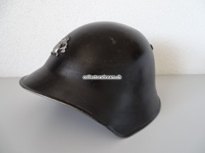 Feuerwehrhelm aus Stahlblech Ct. Vaud / Kt. Waadt