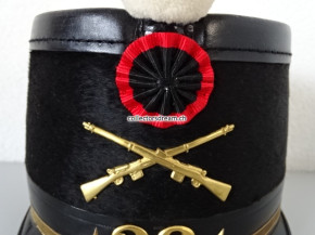 Tschako / Käppi kantonaler Stabs-Offizier Major Infanterie-Schützenbat. 38