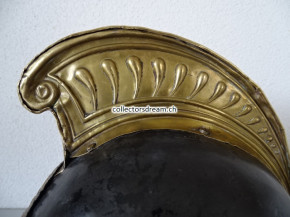 Antiker Feuerwehrhelm Kommandant Westschweiz oder Frankreich um 1830