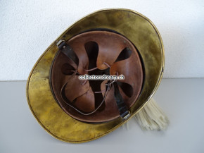 Antiker Feuerwehrhelm Frankreich ca. um 1900/20 Sapeurs Pompiers de Talmas (Dept. Somme)