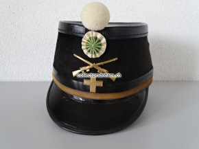Tschako / Käppi, kantonaler Stabs-Offizier Major der Infanterie Waadt / Vaud