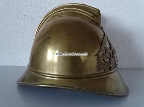 Antiker Feuerwehrhelm Frankreich ca. um 1900/20, Sapeurs Pompiers Michelbach Le Haut