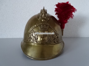 Antiker Feuerwehrhelm Frankreich ca. um 1900/20, Sapeurs Pompiers Michelbach Le Haut