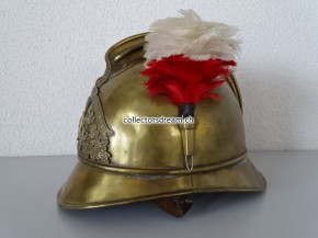 Antiker Feuerwehrhelm, Frankreich ca. um 1890-1910, Sapeur Pompiers de Thonon