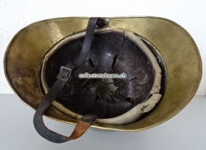 Antiker Feuerwehrhelm, Frankreich ca. um 1890-1910, Sapeur Pompiers de Thonon
