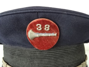 Feuerwehr Offiziers Schirmmütze USA ca. 1930/40-er Jahre