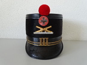 Offiziers Tschako / Käppi Oberleutnant Ordonnanz 1898 Park-Artillerie Röm. III