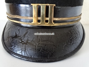 Offiziers Tschako / Käppi Oberleutnant Ordonnanz 1898 Park-Artillerie Röm. III