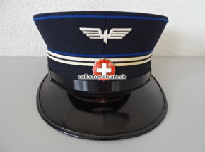SBB - CFF - FFS Dienstmütze Metallflügelrad & emailierte eidg. Kokarde, Grösse 57