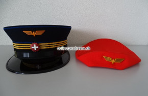 SBB - CFF - FFS Dienstmütze Metallflügelrad & emailierte eidg. Kokarde, Grösse 59