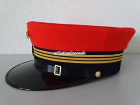 SBB - CFF - FFS Dienstmütze Metallflügelrad & emailierte eidg. Kokarde, Grösse 59