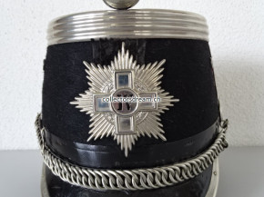 Kavallerie Mitrailleur Tschako Ord. 1883/84 mit römisch "IV" Ziffern