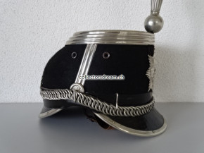 Kavallerie Mitrailleur Tschako Ord. 1883/84 mit römisch "IV" Ziffern