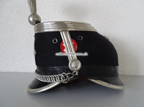 Kavallerie Mitrailleur Tschako Ord. 1883/84 mit römisch "IV" Ziffern