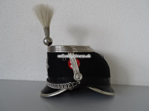 Kavallerie Mitrailleur Tschako Ord. 1883/84 mit römisch "IV" Ziffern