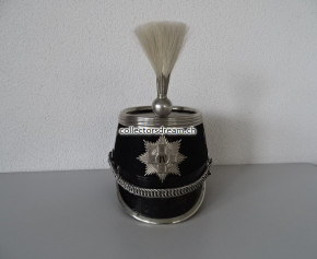 Kavallerie Mitrailleur Tschako Ord. 1883/84 mit römisch "IV" Ziffern