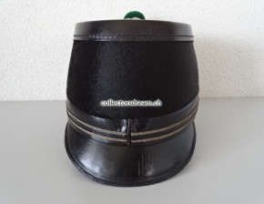 Offiziers Tschako / Käppi Oberleutnant Ordonnanz 1898 Tessin / Ticino Infanterie-Bat. 95 Landsturm