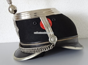 Kavallerie Offiziers Guiden Käppi / Tschako Leutnant Ord. 1883/84 Schwadron 8