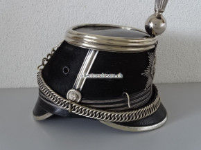 Kavallerie Offiziers Dragoner Käppi / Tschako Hauptmann Ord. 1883/84 Schwadron 2, Ct. Vaud / Waadt