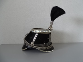 Kavallerie Offiziers Dragoner Käppi / Tschako Hauptmann Ord. 1883/84 Schwadron 2, Ct. Vaud / Waadt