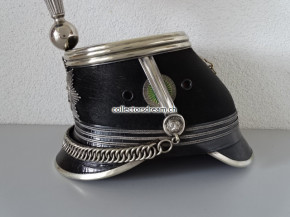 Kavallerie Offiziers Dragoner Käppi / Tschako Hauptmann Ord. 1883/84 Schwadron 2, Ct. Vaud / Waadt