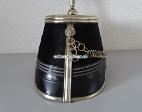 Kavallerie Offiziers Dragoner Käppi / Tschako Hauptmann Ord. 1883/84 Schwadron 2, Ct. Vaud / Waadt