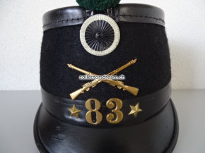Tschako / Käppi Infanterie-Schützen Bat. 83, 2. Kp. Appenzell A/Rh.