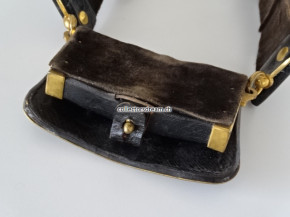 Kartuschenkasten / Giberne berittener Artillerie Offizier kant. Ord. um 1830/40