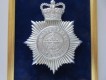 Metall Bobbyhelm Abzeichen, England, Huddersfield Police