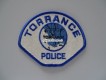 Stoffabzeichen / 2 Streifenwagen Fotos, Torrance Police, California