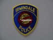 Stoffabzeichen / 2 Streifenwagen Fotos, Irwindale Police, California