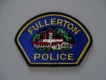 Stoffabzeichen / 2 Streifenwagen Fotos, Fullerton Police, California