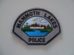 Stoffabzeichen / 2 Streifenwagen Fotos / Visitenkarte, Mammoth Lakes Police, California