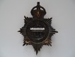 Bobbyhelm Metallabzeichen, British " Huntingdon County Police "