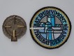 Beret Abzeichen und Stoffabzeichen / Patch. GEB DIV 9 / DIV MONT 9, Stabsbat, Offizier