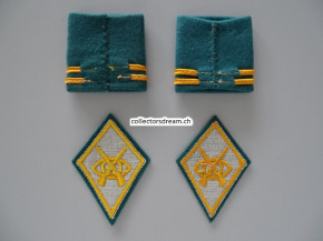 Patten / Schlaufen Paar Oberleutnant Versorgungstruppen, inkl. 2 Kragenspiegel