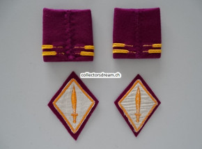 Patten / Schlaufen Paar Oberleutnant Transportdienst/Logistiktruppen, Strassenpolizei