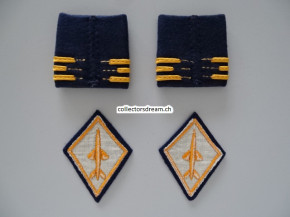 Patten / Schlaufen Paar Hauptmann Luftwaffe Lenkwaffe, inkl. 2 Kragenspiegel