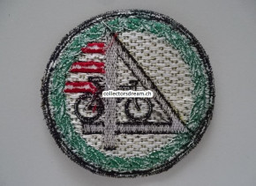 Patch / Stoffabzeichen Schweizer Armee Radfahrer Kp 4, rot