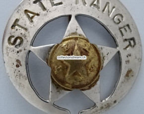 Metallabzeichen / Badge "State Ranger Texas"