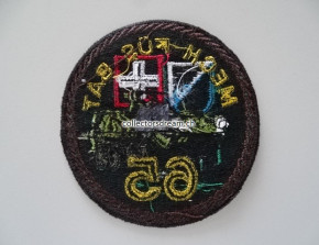Patch / Stoffabzeichen Schweizer Armee MECH FÜS BAT 65, brauner Rand